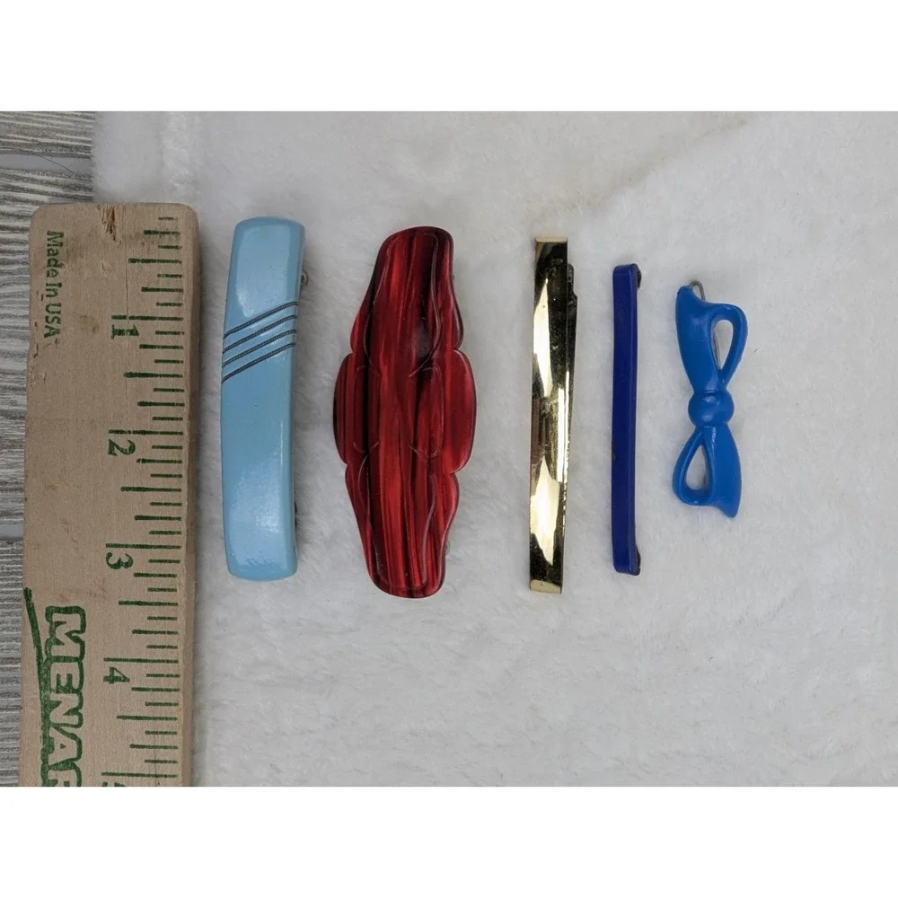 Vintage 80s Snap Barrette Side Comb Lot Retro Girls Hair Accessories Colorful